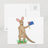 Animal Alphabet Kangaroo Postkarte (Vorne/Hinten)