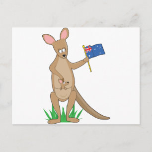 Animal Alphabet Kangaroo Postkarte