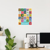 Animal Alphabet Kinder Kinderzimmer Spielzimmer Un Poster (Heimbüro)