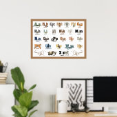 Animal Alphabet Kinderzimmer and Kid's 28 x 20 Pos Poster (Heimbüro)