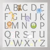Animal Alphabet Kinderzimmer Poster (Vorne)