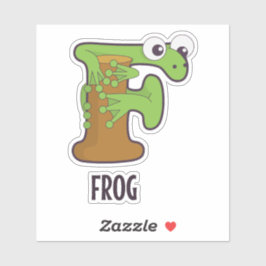 Animal Alphabet Letter - F Aufkleber