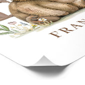 Animal Alphabet Letter F Kids Name Bärenposter Fotodruck (Ecke)