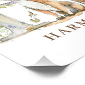 Animal Alphabet Letter H Kinder Name Fox Poster (Ecke)