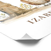 Animal Alphabet Letter I Kids Name Owl Poster (Ecke)