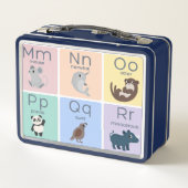 Animal Alphabet Metall Brotdose (Rückseite)