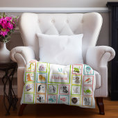 Animal Alphabet Mit Monogramm Baby Fleecedecke