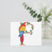 Animal Alphabet Parrot Postkarte (Stehend Vorderseite)