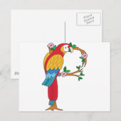 Animal Alphabet Parrot Postkarte (Vorne/Hinten)
