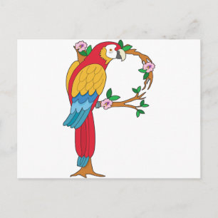 Animal Alphabet Parrot Postkarte