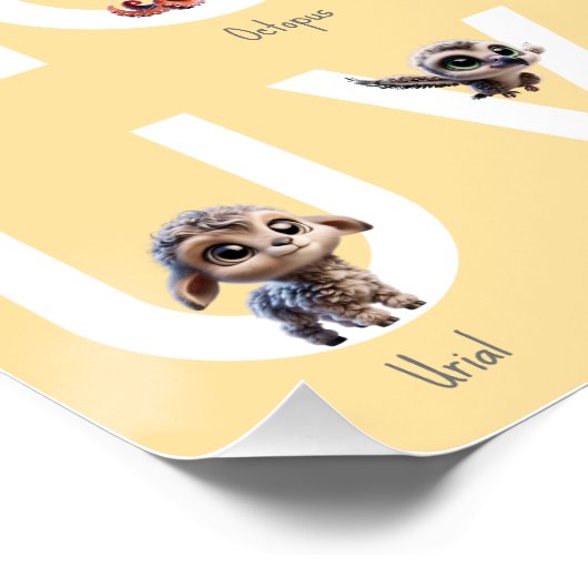 Animal Alphabet Poster (Ecke)