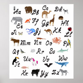 Animal Alphabet Poster. Poster