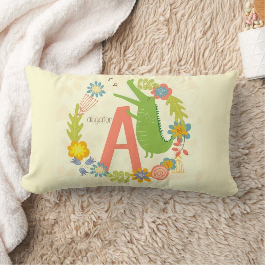 Animal Alphabet Series Alligator Lendenkissen (Decke)