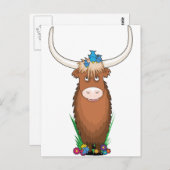 Animal Alphabet Yak Postkarte (Vorne/Hinten)