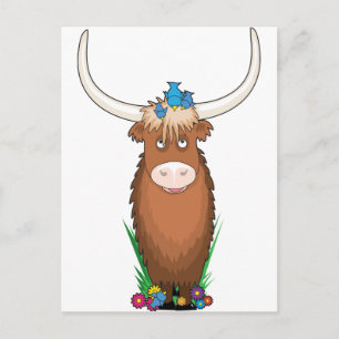 Animal Alphabet Yak Postkarte