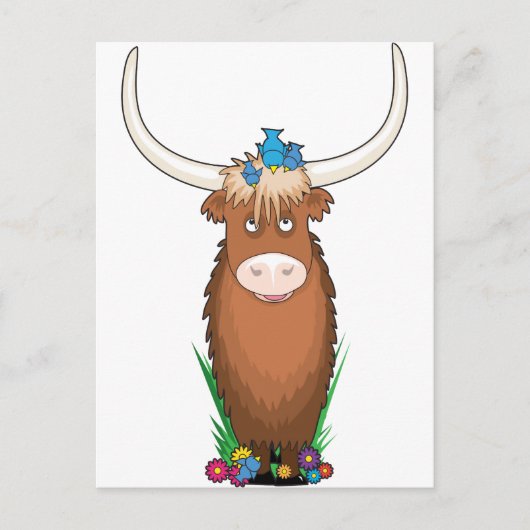 Animal Alphabet Yak Postkarte (Vorderseite)