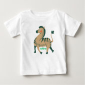 Animal Alphabet Z für Zebra Baby T-shirt (Vorderseite)