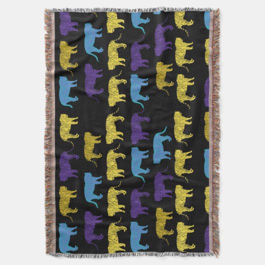 Animal Art Tigers Throw Blanket Decke (Vorderseite Vertikal)