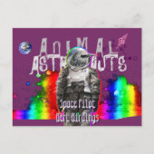 Animal Astronauten Bird Postkarte (Vorderseite)