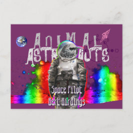 Animal Astronauten Bird Postkarte