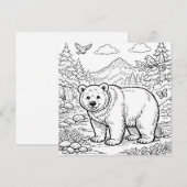 Animal Bear Black White Coloring Page (Vorne/Hinten)