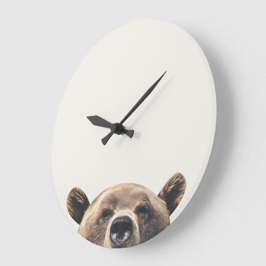 Animal Bear Wall Clock Große Wanduhr (Winkel)