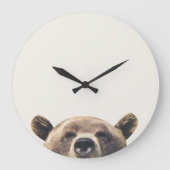 Animal Bear Wall Clock Große Wanduhr (Vorderseite)