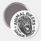 Animal Bikers Magnet (Vorderseite/Rückseite)