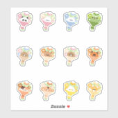 Animal Blume Bouquet Aufkleber (Blatt)