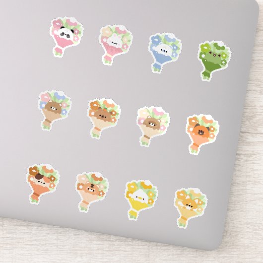 Animal Blume Bouquet Aufkleber (Detail)