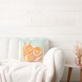 Animal Bread Basket: Smiling Bichon, Bunny & Cat Kissen