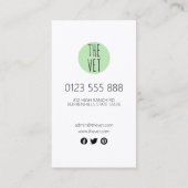 Animal Business Card Visitenkarte (Rückseite)