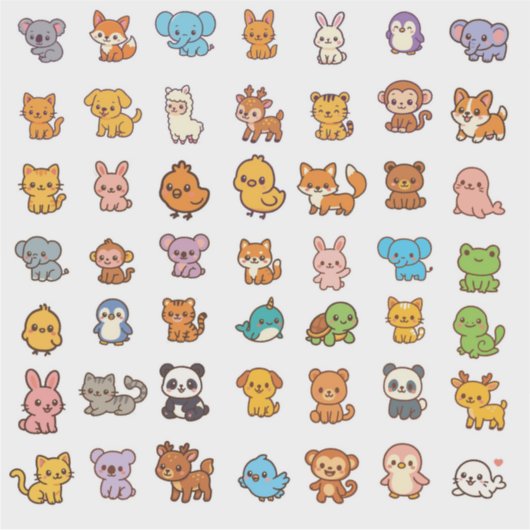 animal cartoon sticker pack (Vorderseite)