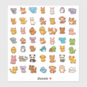 animal cartoon sticker pack (Blatt)