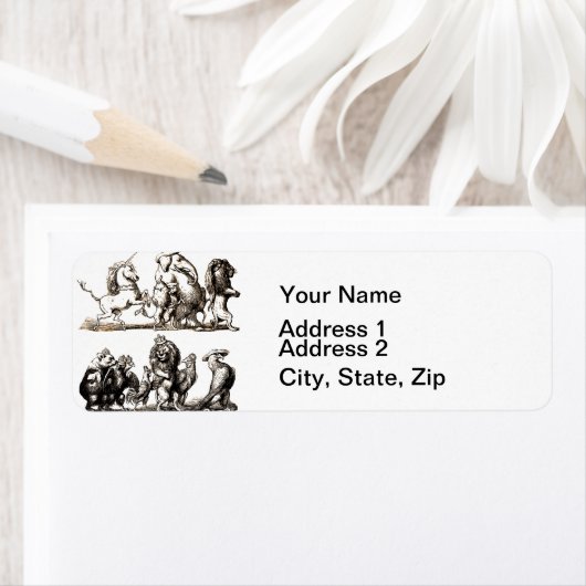 Animal Cartoon Unicorn Elephant Lion Zoo (Insitu)