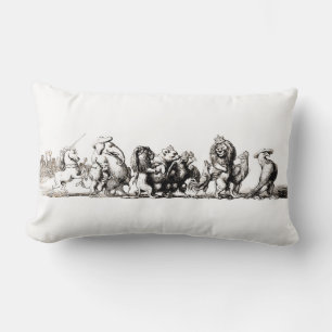 Animal Cartoon Unicorn Elephant Lion Zoo Lendenkissen