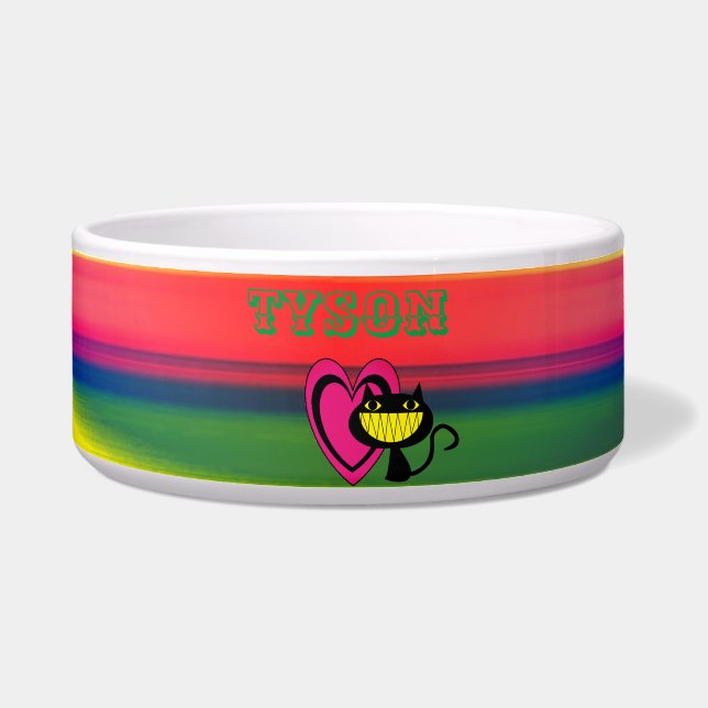 Animal Cat Kitten - Abstraktes Haustier Bowl Napf (Vorderseite)
