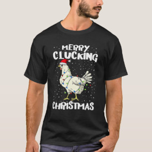 Animal Chicken Santa Lights Weihnachts Pajama Merr T-Shirt