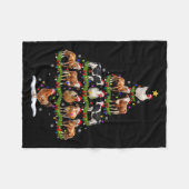Animal Christmas Tree Lights Chicken Cow Goat Farm Fleecedecke (Vorderseite (Horizontal))
