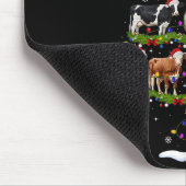 Animal Christmas Tree Lights Chicken Cow Goat Farm Mousepad (Ecke)