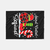 Animal Control Elf Squad Christmas Officer Matchin Fleecedecke (Vorderseite (Horizontal))