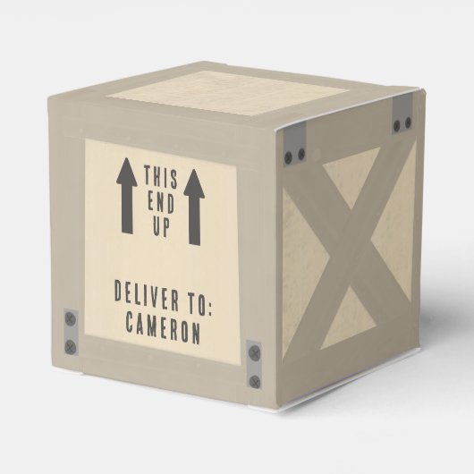 Animal Crate Dinosaur Jurassic Birthday Geschenkschachtel (Rückseite)