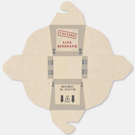 Animal Crate Dinosaur Jurassic Birthday Large Geschenkschachtel (Ungefaltet)