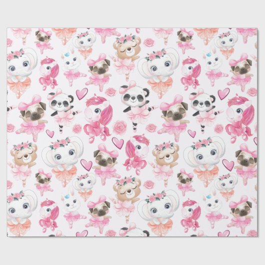Animal Dancing Geschenkpapier (Flach)