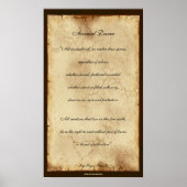 "Animal Decree" Pergament-Stil Poster (Vorne)