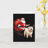 Animal Dog Lover Santa Sleigh Maltese Rentier Chr Karte (Gelbe Blume)