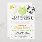 Animal Donut Baby Sprinkle Dusche Einladung (Vorne/Hinten)