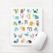 Animal Doodle Alphabet Mousepad (Mit Mouse)