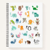 Animal Doodle Alphabet Notizblock (Vorderseite)