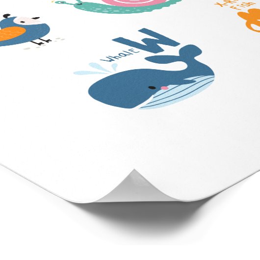 Animal Doodle Alphabet Poster (Ecke)